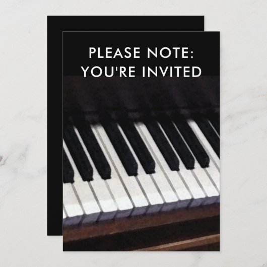 Invitations de considérant de piano (Devant / Derrière)