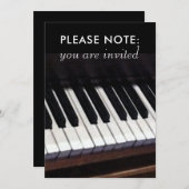 Invitations de considérant de piano (Devant / Derrière)