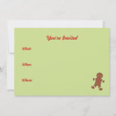 Invitations de cookies de Noël (Dos)