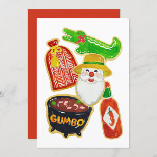 Invitations de cookies de Noël Cajun