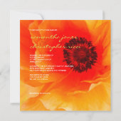 Invitations de coquelicot orange/mariage (Dos)
