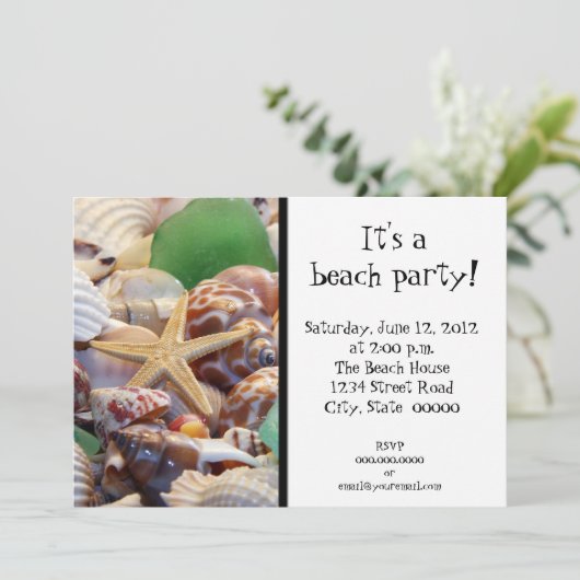 Invitations de coquillages (Debout devant)