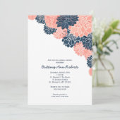 Invitations de corail de Fête de la mariée de (Debout devant)