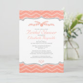 Invitations de corail de Fête de la mariée de (Debout devant)