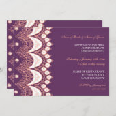 Invitations de corail de partie de fiançailles de (Devant / Derrière)