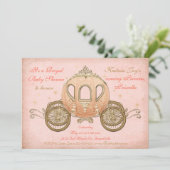 Invitations de corail de princesse baby shower de (Debout devant)