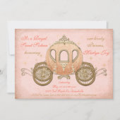 Invitations de corail de princesse Sweet 16 de (Devant)