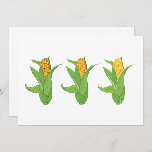 Invitations de Corn Cobs (Devant / Derrière)