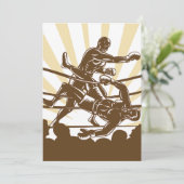 Invitations de correspondance de boxe (Debout devant)