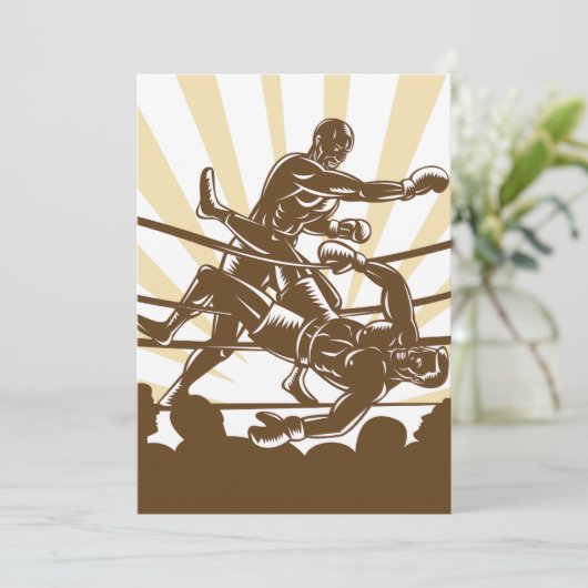 Invitations de correspondance de boxe (Debout devant)