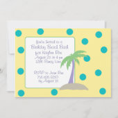 Invitations de coup de plage d'anniversaire (Devant)