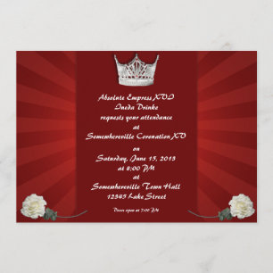 Invitations de couronnement personnalisées Drag Qu