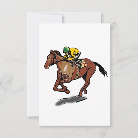 Invitations de courses de chevaux (Devant)