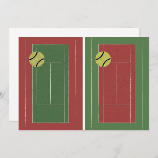 Invitations de courts de tennis (Devant / Derrière)