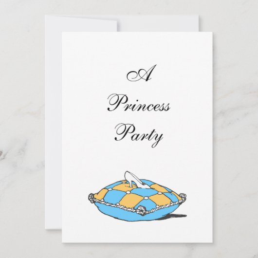 Invitations de Coussins Turquoises Cinderella Slip (Devant)