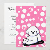 Invitations de coutume de Bichon Frise (Devant / Derrière)