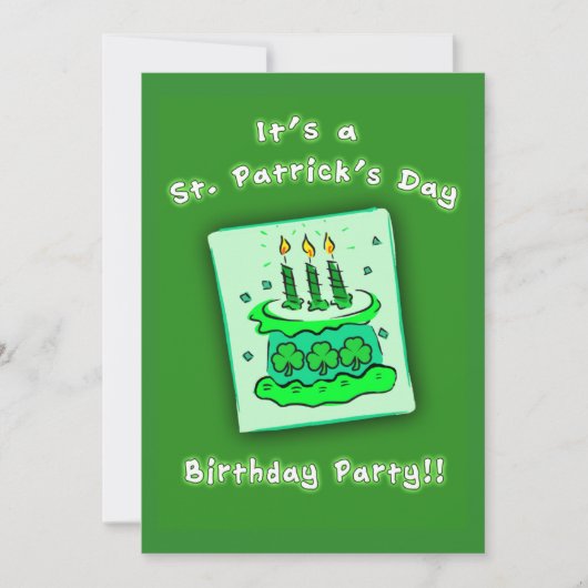 Invitations de coutume de fête d'anniversaire de (Devant)