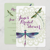 Invitations de coutume de Fête de la mariée de (Devant / Derrière)