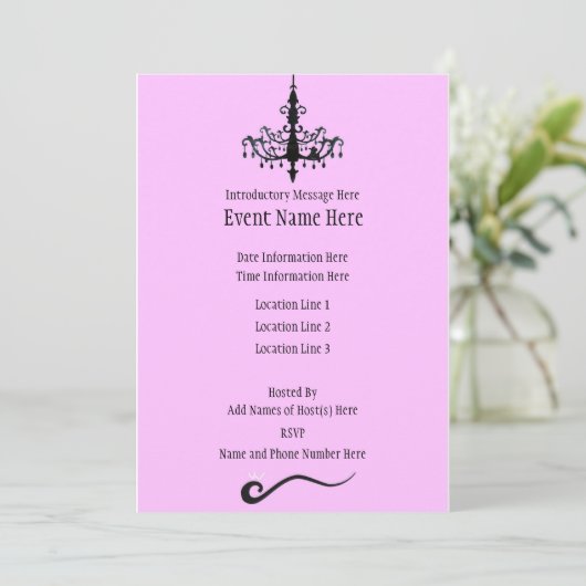 Invitations de coutume de lustre (Debout devant)