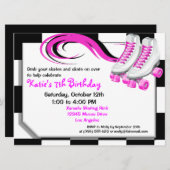 Invitations de coutume de partie de patinage de (Devant / Derrière)