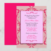 Invitations de coutume de Quinceanera (Devant / Derrière)