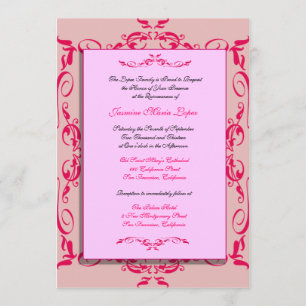 Invitations de coutume de Quinceanera