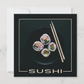 Invitations de coutume de sushi (Devant)