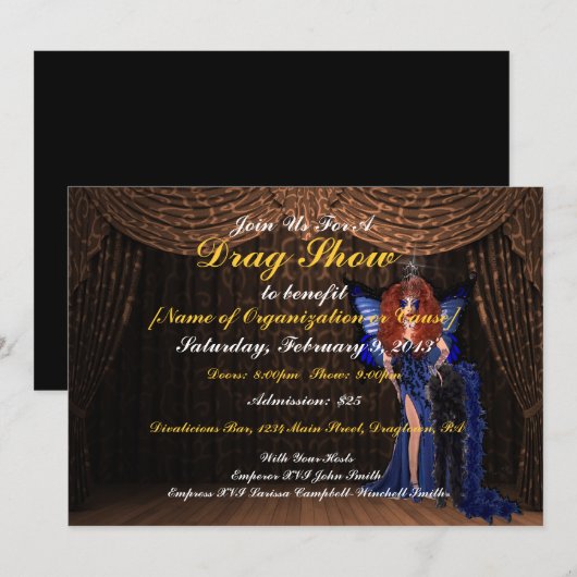 Invitations de coutume d'exposition d'entrave (Devant / Derrière)