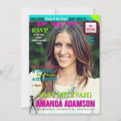 Invitations de couverture du magazine Bat mitzvah  (Devant)