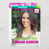 Invitations de couverture du magazine Bat mitzvah (Devant / Derrière)