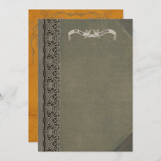 Invitations de couverture médiévale (Devant / Derrière)