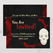 Invitations de crâne bloquées (Devant / Derrière)
