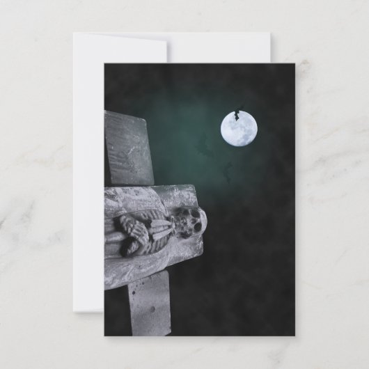 Invitations de crâne de Halloween (Devant)