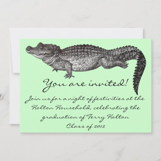 Invitations de crocodiles Vintages (Devant)