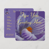 Invitations de Crocus de Pâques Cartes de Pâques P (Devant / Derrière)