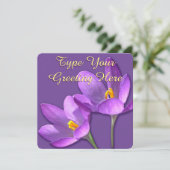 Invitations de Crocus de Pâques Cartes de Pâques P (Debout devant)
