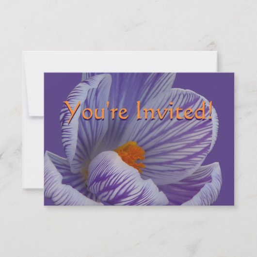 Invitations de Crocus de Pâques Cartes de Pâques P (Devant)