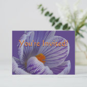 Invitations de Crocus de Pâques Cartes de Pâques P (Debout devant)