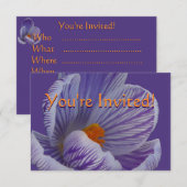Invitations de Crocus de Pâques Cartes de Pâques P (Devant / Derrière)