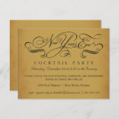 Invitations de cru de cocktail de réveillon de la (Devant / Derrière)