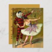 Invitations de cru de partie de costume de boule (Devant / Derrière)