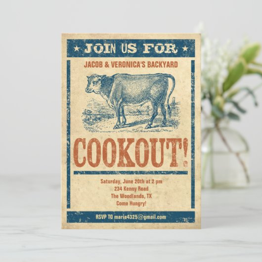 Invitations de cuisine à l'ancienne (Debout devant)