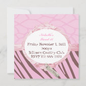 Invitations de Cupcake Safari personnalisées (Dos)