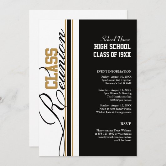 Invitations de Customizable Class (Devant / Derrière)