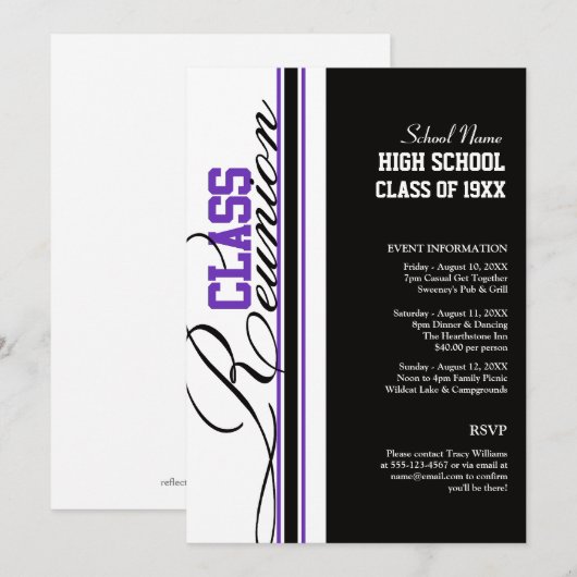 Invitations de Customizable Class (Devant / Derrière)