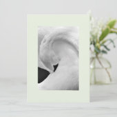 Invitations de cygne élégantes 5x7 pour mariage et (Debout devant)