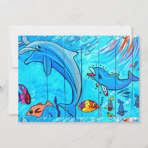 invitations de dauphins sous-marins