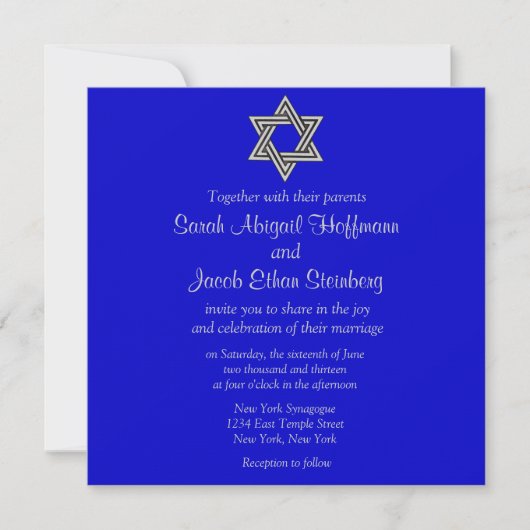 Invitations de David Wedding (Devant)
