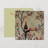 Invitations de ~ de nid d'arbre de Noël (Devant / Derrière)