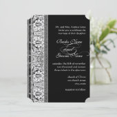 Invitations de Deco Black Mariage damassé (Debout devant)